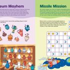 Links: "Museum Mayhem". 
Rechts: "Missile Mission". 

Links Vasen mit Buchstaben, Regal. 
Rechts Symbolrätsel, Rakete.