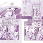 Auf einem Comic tippt ein Junge verschlafen im Auto auf seinem Handy. Eine Stimme weckt ihn: „Rhys! Hey, Rhys ...“