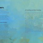 "Author's Note", "How Long Can a Whale Go Between Breaths?", "Air Breathing and Water Breathing", "More to Explore". Hintergrund: Blaue Farbverläufe.