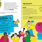 GET COMMUNICATING! Kommunikation teilt Informationen, Gedanken und Gefühle. Verschiedene Wege sind z.B. Lächeln oder TV-Nachrichten.