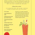 Tomato juice and tipples. Rezept für einen Bloody Mary Cocktail. Illustration: Glas mit Cocktail, Sellerie, Zitrone, Strohhalm.