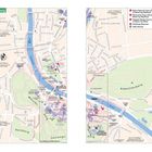 Texte: Salzburg Orientierung. Bob's Special Tours, Panorama Tours, Fräulein Maria Tours, Salzburg Museum, Bike Rental. Karte zeigt Stadtbereiche.