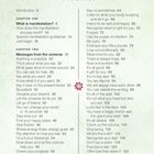 Inhaltsverzeichnis mit Kapiteln über Manifestation, Botschaften des Universums, Vergebung, Lebenssinn und Dankbarkeit.