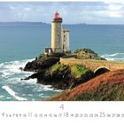 Text: "Leuchtturm von Petit Minou" und Ziffern 1-30. Eine Küstenlandschaft mit einem Leuchtturm auf Felsen.