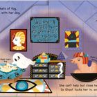 Texte: „Night night, dog.“ „Night night, sphinx.“ Ein Geist deckt eine schlafende Figur zu, umgeben von ägyptischen Motiven.