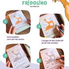 "So wird's gemacht! FRIDOLINO Lernkartei. Schritte 1-4 mit Illustrationen und Textanweisungen über Lernkarten."
