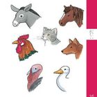 Nummer 35. Illustration von Köpfen: Esel, Pferd, Hahn, Katze, Hund, Truthahn, Gans.