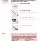 Texte übersetzen: Teller, Messer, Gabel, Löffel. Abbildungen von Geschirr und Besteck.