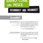 "SANO COME UN PESCE", "GESUNDHEIT UND KRANKHEIT". Thema: "Gesundheit". Texte über Frische wie eine Rose und Stärke wie eine Eiche.