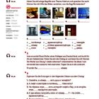 Urok 7: Im Hotel. Übung zu Hotelbegriffen, Wörter wie Rezeption, Hotelzimmer, Schlüssel. Aufgaben zum Dialog ergänzen.