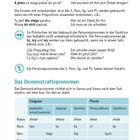 Text über Personal- und Demonstrativpronomen im Polnischen. Tabelle zur Deklination von Demonstrativpronomen.