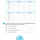 Nummer 2: Tabelle für Personalpronomen. Singular: Nominativ, Dativ, Akkusativ, Ablativ. Plural: Nominativ, Dativ, Akkusativ, Ablativ.  
Nummer 3: Unterstreiche die passende Verbform zu den Pronomen im Nominativ und übersetze sie. Enthält vier Zeilen mit lateinischen Verbformen.

Rechts unten ist eine Uhr abgebildet, die 3:40 Uhr anzeigt.