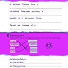 1. Sätze bilden: Bringe die Schüttelsätze mit "of" in die richtige Reihenfolge.  
2. Redewendungen mit "of": Folge den Linien und schreibe die Redewendungen.