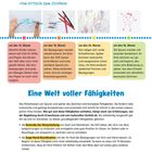 "Vom Kritzeln zum Zeichnen", "Eine Welt voller Fähigkeiten". Unterteilt in Entwicklungsphasen von 12 bis 36 Monaten. Enthält Kinderzeichnungen.