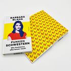 Cover eines Buches: "Barbara Blaha, Funkenschwestern: Wie Feminismus alles besser macht". Illustration einer Frau in Rot.