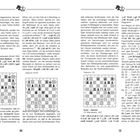Texte zuerst: Kotow – Gligoric, Kandidatenturnier, Neuhausen-Zürich 1953, Königsindisch/Sämisch-System. Euwe – Aljechin, Matchpartie, 1937. Darunter Schachdiagramme mit schwarzen und weißen Figuren, die strategische Spielsituationen darstellen.