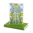 „Wencke Mühleisen: Was ist in meinem Alter sonst noch üblich? Roman“. Bunte Buchillustration mit Streifen und Punkten.