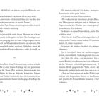 Seiten 12 und 13 eines Buches mit Text in zwei Spalten. Sternchen und Vögel als Verzierungen unten.