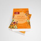 „Zeit der Freundinnen: Sternenhimmel Nächte“ auf orangefarbenem Cover mit Blumenmuster. Schriftsatz zentral.