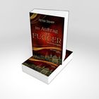 Titel: "Im Auftrag der Fugger - Teufelsreigen" von Peter Dempf, historischer Roman. Cover zeigt Stadtsilhouette.