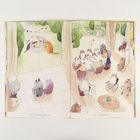 Texte: "die Geburtstagsfeier", "das Pflegeheim". Illustration zeigt Tiere, die an Tischen im Freien sitzen und feiern.