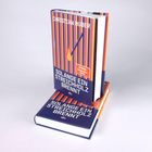 Text: "SPIEGEL Bestseller-Autor" und "SOLANGE EIN BREI" sichtbar. Illustration: Blaues Buch mit geprägter Flamme und lila-gestreiftem Einband.