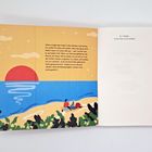 Text: „Marco legte den Kopf in den Nacken und lachte... immer noch verkuppeln?“

Illustration: Sonnenuntergang am Strand, ein Paar sitzt im Sand.