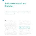 "Basiswissen rund um Diabetes. Es gibt zwei Haupttypen: Diabetes Typ 1 und Typ 2." Text zu Diabetes-Erkrankung.