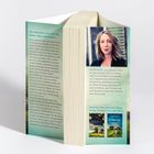 Texte: Titel eines Buchs, Autorname Sonja Roos, Beschreibung des Buchinhalts, biografische Infos zur Autorin.