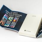 "Die große Phantastik-Werkausgabe von Andreas Gruber." Sechs bunte Buchcover auf dunklem Hintergrund. Goldmann Logo.