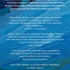 Text über eine emotionale Romanerzählung auf blau-grüner texturierter Hintergrundgrafik.