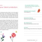 5. Wochenimpuls: Das eigene Talent entdecken. Dankbarkeit schenkt Lebensglück. Illustrationen mit Schmetterling und Blumen.