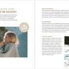 DREI LIFE-HACKS ZUM ATEMHOLEN IM ADVENT. Frau genießt die Natur in einem Mantel. Tipps: Lieblingsduft, Bienensummen, Lachen.
