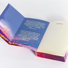 Texte: "Noah war wie ein Teil dieser lauten, freien Welt...", "Hanna", "Hanna war wie der Vogel...", "Noah", "{heartlines}". Illustration: Landschaft in lila und blau.