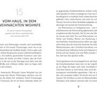 Kapitel 15: Vom Haus, in dem Weihnachten wohnte. Zitat von Gaston Bachelard. Text handelt von Kindheitserinnerungen.
