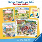 "Weitere Produkte der Reihe Sachen suchen", fünf farbenfrohe Kinderbücher und ein Puzzle von Ravensburger mit Wimmelbildern.