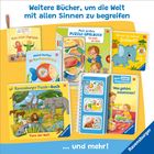 Weitere Bücher, um die Welt mit allen Sinnen zu begreifen. Verschiedene Kinderbücher in bunten Covern.