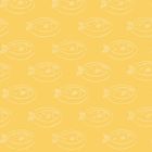 Wiederholtes Muster von einfachen, cartoonartigen Fischen auf gelbem Hintergrund.