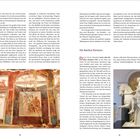 Abb. 9: Collegium der Augustalen, Apotheose des Herakles.  
Abb. 10: Curia, Reiterstatue Marcus Nonius Balbus.  
Links: Wandgemälde von Herakles, Deianeira und Acheloos.  
Rechts: Marmorstatue eines Reiters.