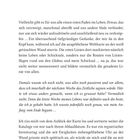 1. Kapitel: Ein roter Faden. Der Text reflektiert über Lebenspfade und Entscheidungen, eingefasst von symbolischen roten Linien.