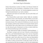 "Schneesturm: Der letzte Tag im November." Illustration von zwei Glocken. Dichte Schneeflocken, schlechte Fahrverhältnisse.