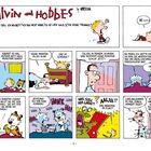 Ein Comic mit Calvin, der sich über Monster beschwert. Dialoge mit seinem Vater führen zur Jagd auf Monster mit Hobbes.