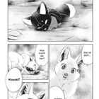 Kapitel 41. Ein Plüschfuchs, ein Hund schaut fragend: "Was macht die hier?", ein anderer: "... meine Puppe!", Koyuki.