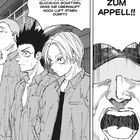 „Zum Appell!! Für die Gesellschaft seid ihr Abschaum!“ Drei junge Männer in Gefängniskleidung, ernst aussehend.