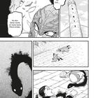 Eine Illustration mit mehreren Szenen: Gesichter, ein Turm, eine Schlange aus Schatten und Personen auf dem Boden liegend.