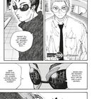 Ein Manga zeigt zwei Personen in einem Gebäude mit Wasserrutschen. Dialoge sind philosophisch und kritisch.