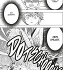 Text: "Wir sind froh, dich ausgewählt zu haben!", "Es kommt.", "Dein Unluck.", "Dotschdoong", "No. 197 Ready!!"  
Ein Manga mit zwei Figuren; eine trägt einen hohen Hut, die andere schaut überrascht. Darunter eine Explosion.
