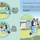 Comic mit Bluey und Judo. Dialoge: "Hi, ich bin's, Judo", "Ich muss dir alles über meinen Tag erzählen", "Okay, bis dann."