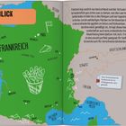 „Auf einen Blick“, „Frankreich“, „Atlantik“, „Bretagne“. Frankreich-Karte mit Regionen und Nachbarländern.