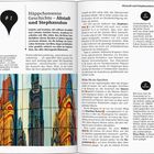 „Häppchenweise Geschichte – Altstadt und Stephansdom“ und „Wilder Mix der Epochen“. Ein psychedelisches Gemälde reflektiert den Stephansdom.